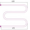 Полотенцесушитель водяной Стилье М-образный 500х650 резьба-сгон 1