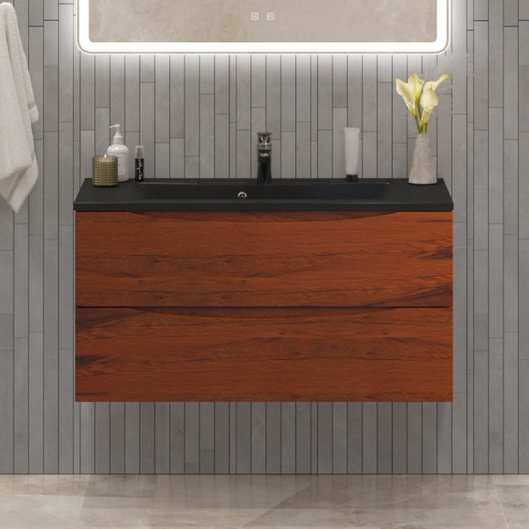 Раковина из искусственного камня 1000x455x150 BelBagno BB1000/445-LV-ART-PR-NERO