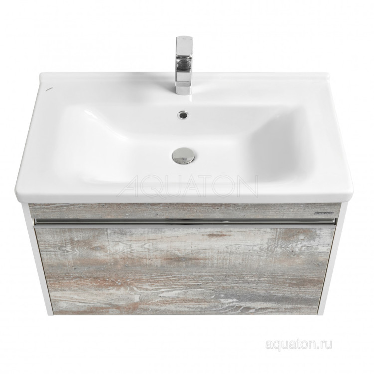 Тумба под раковину AQUATON Капри 80 бетон пайн 1A230201KPDA0