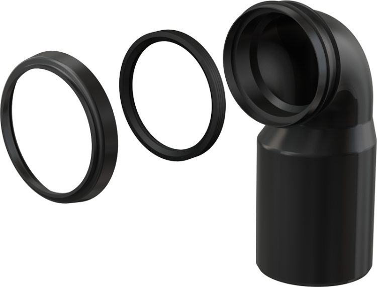 Колено стока, комплект DN90/110 Alcadrain M906