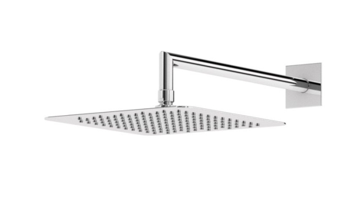 Верхний душ квадратный 300x300 мм с изливом 350 мм Cezares PORTA-TDDQ-30-NOP