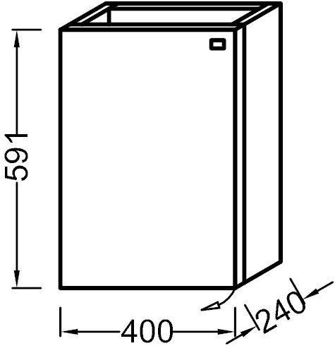 Мебель для раковины ЕВ406, шарниры слева Jacob Delafon POP LAMINAR EB285-F26