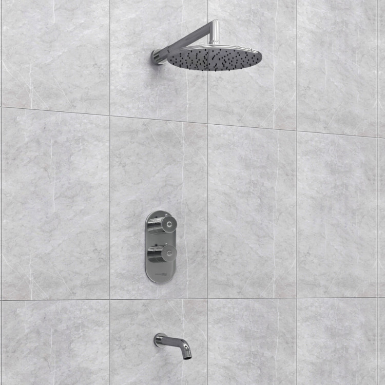 WasserKRAFT A15030 Thermo Встраиваемый комплект для ванны с изливом и верхней душевой насадкой