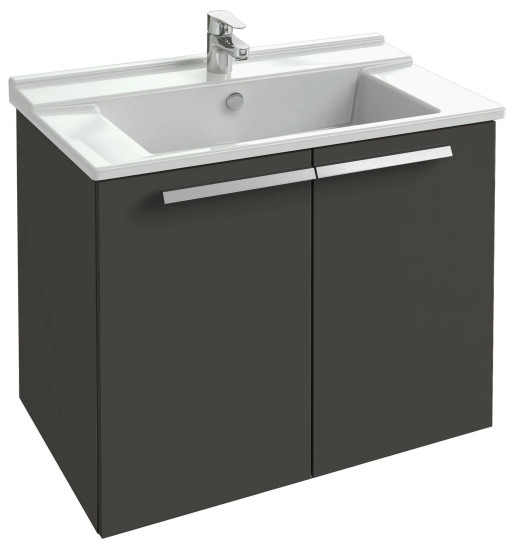 Мебель 77 см для раковины-столешницы, серый антрацит Jacob Delafon STRUKTURA EB1281-N14