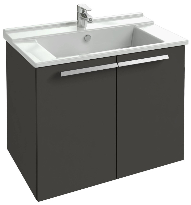 Мебель 77 см для раковины-столешницы, серый антрацит Jacob Delafon STRUKTURA EB1281-N14