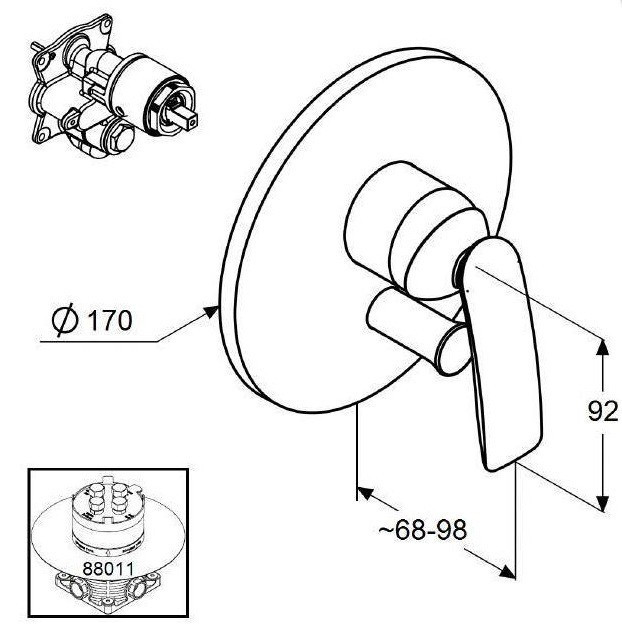 Смеситель для душа Kludi Balance 526550575