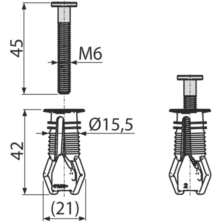 Дюбель для верхнего монтажа сиденья Alcadrain P113