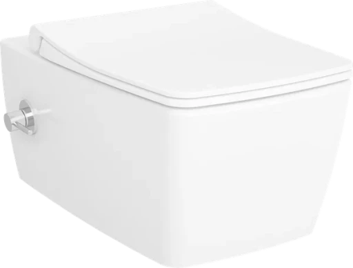 Подвесной безободковый унитаз Metropole Rim-Ex с функцией биде и встроенным смесителем