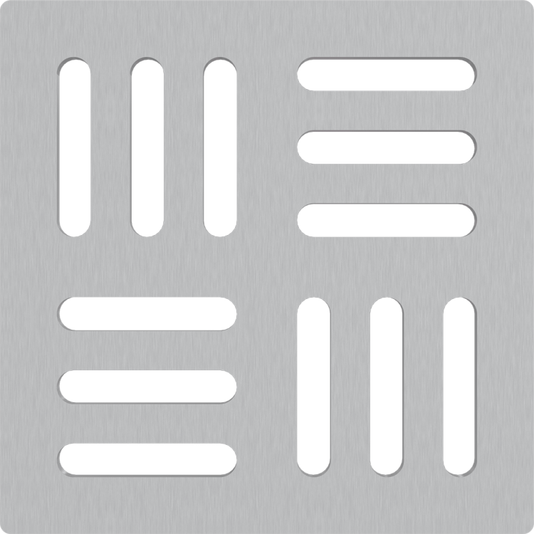 Решетка для cливных трапов из нержавеющей стали 102×102 мм, нержавеющая сталь Alcadrain MPV011