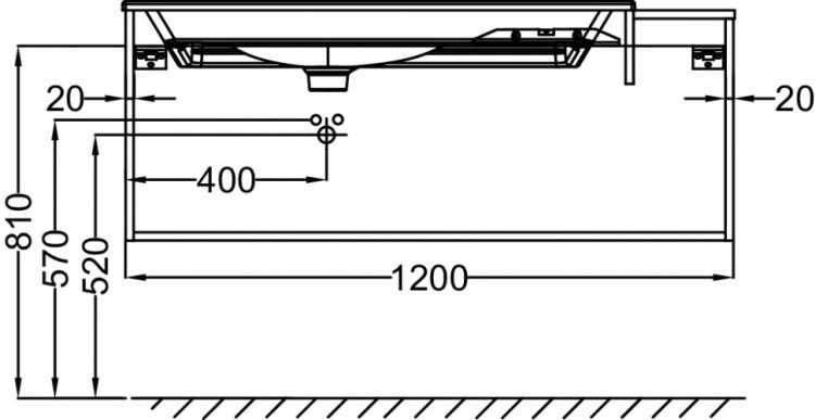Мебель 120 см для раковины-столешницы 100 cм, белый Jacob Delafon NOUVELLE VAGUE EB3033-N18