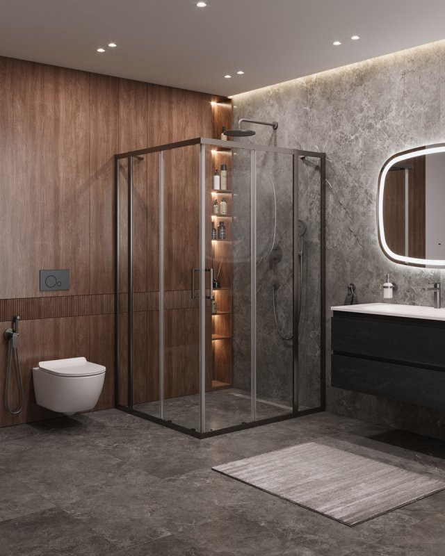 Душевой уголок MOLVENO-AH-22 Cezares MOLVENO-AH-22-120/110-C-Cr-IV