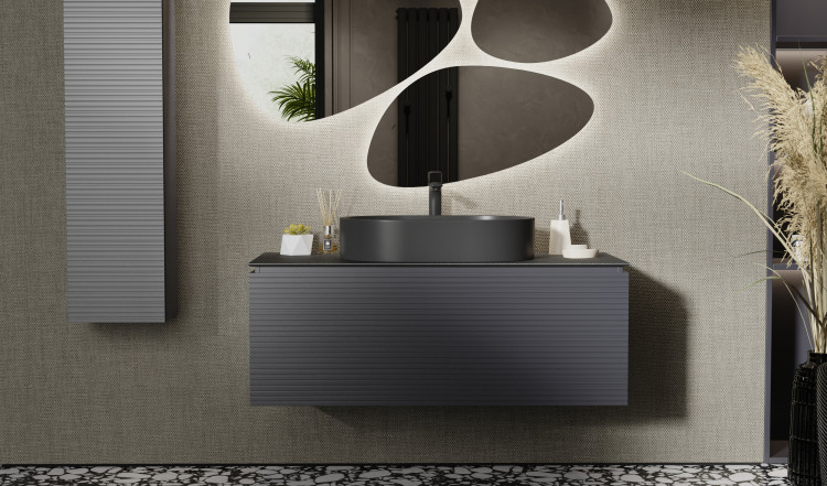 Тумба Stone 120 подвесная Антрацит