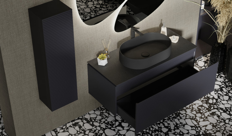 Тумба Stone 120 подвесная Антрацит