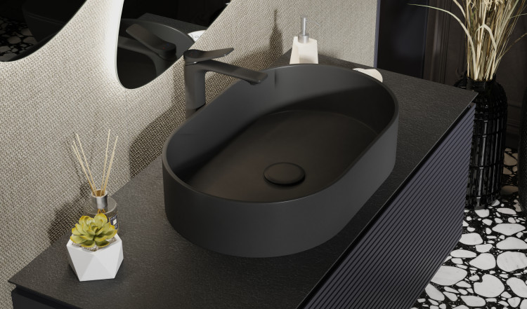 Тумба Stone 120 подвесная Антрацит