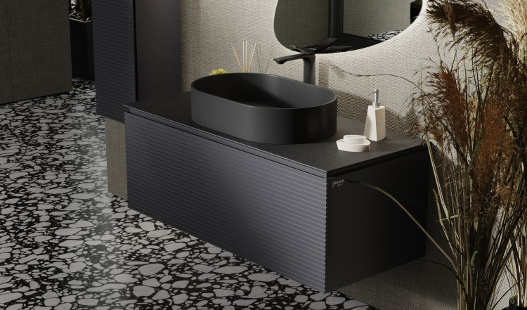 Тумба Stone 120 подвесная Антрацит