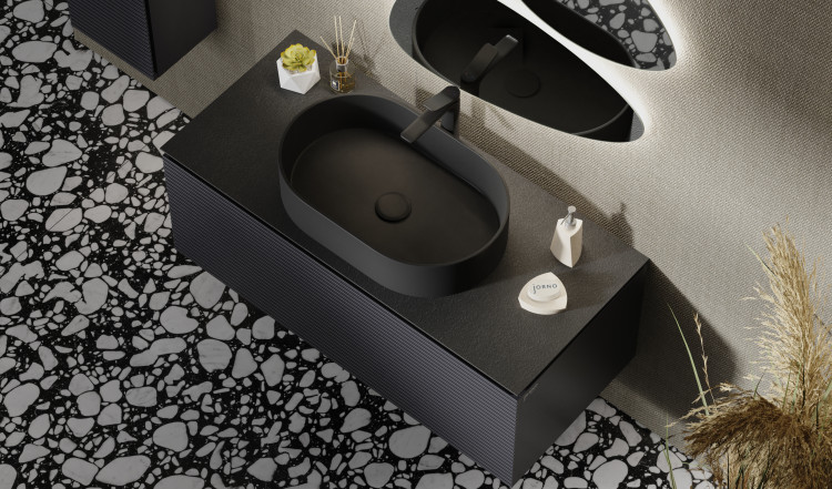 Тумба Stone 120 подвесная Антрацит