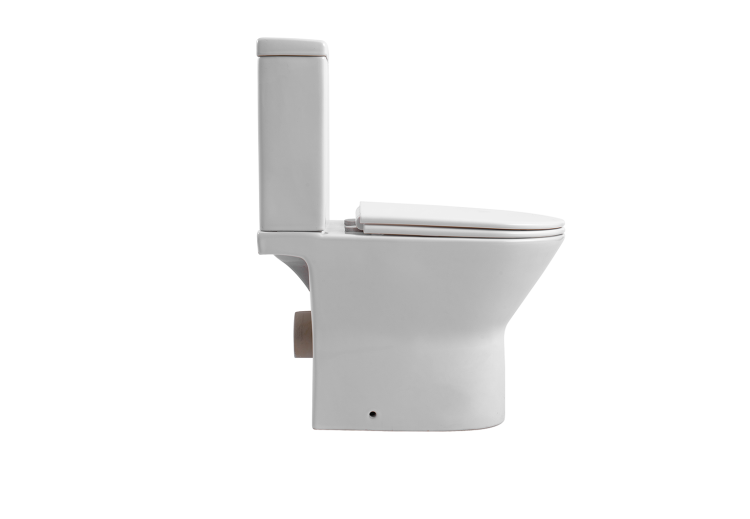 Унитаз напольный ободковый с бачком Aquatek ЛЕОН AQ2785-00 595*370*815 мм, горизонтальный выпуск, тонкое сиденье с механизмом плавного закрывания, крепеж