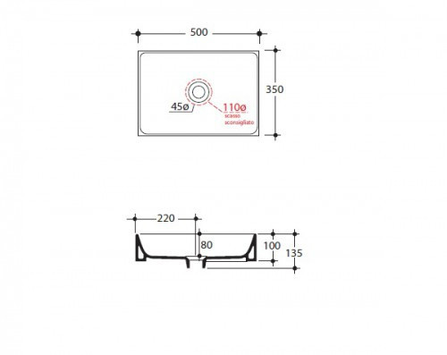 Раковина Kerasan Cento 3555