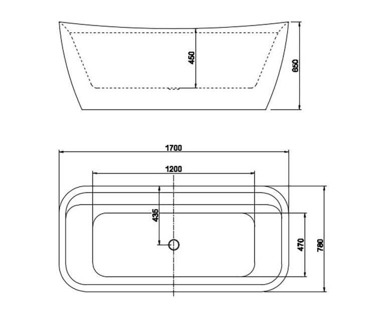 Ванна акриловая отдельностоящая Aquatek AQ-197778