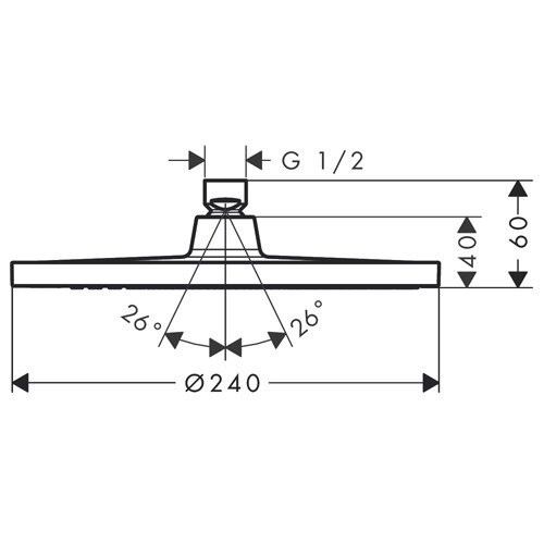 Верхний душ Hansgrohe Crometta S 24 26723000