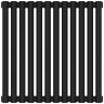 Отопительный радиатор Сунержа Эстет-00 500х540 12 секций Матовый чёрный