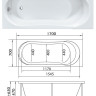 Ванна акриловая прямоугольная 1Marka LIBRA 170х70