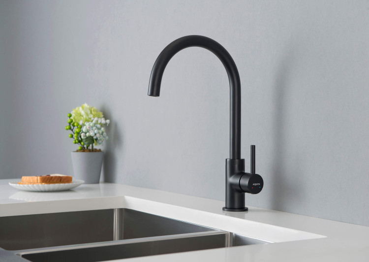 Смеситель для кухни Aquatek, матовый черный AQ1382MB ЕВРОПА