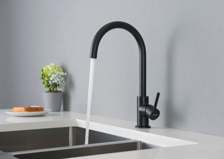 Смеситель для кухни Aquatek, матовый черный AQ1382MB ЕВРОПА