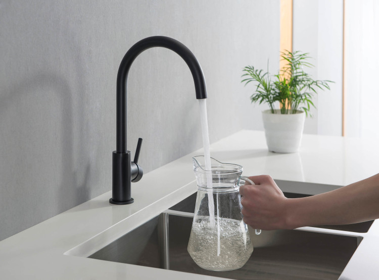 Смеситель для кухни Aquatek, матовый черный AQ1382MB ЕВРОПА