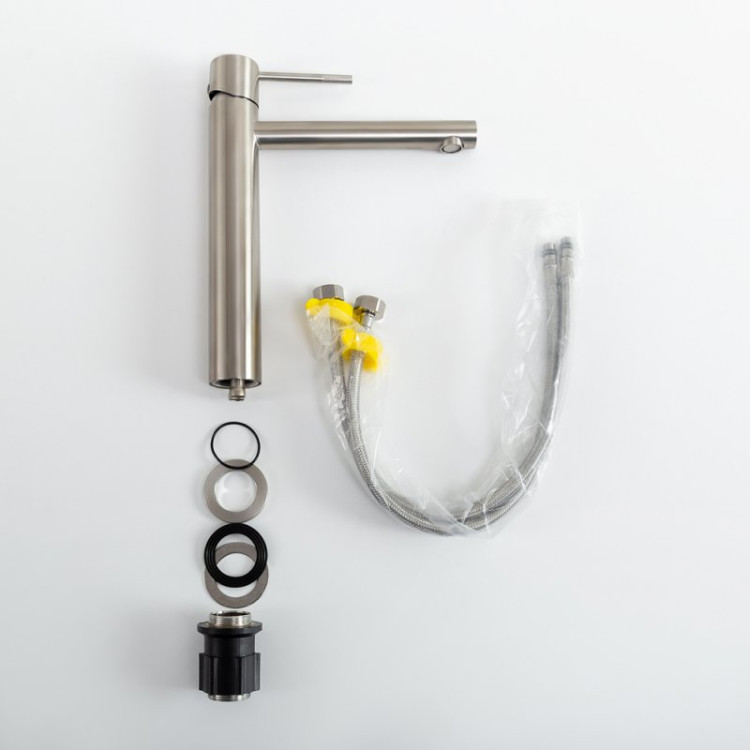 Смеситель для накладной раковины без донного клапана Cezares RELAX-LC2-BORO-W0