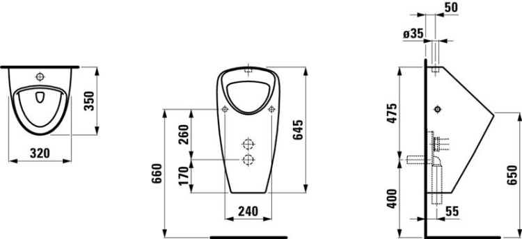 Писсуар Laufen Caprino 8.4206.2