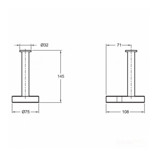 Держатель туалетной бумаги Jacob Delafon Singulier 15217D-CP