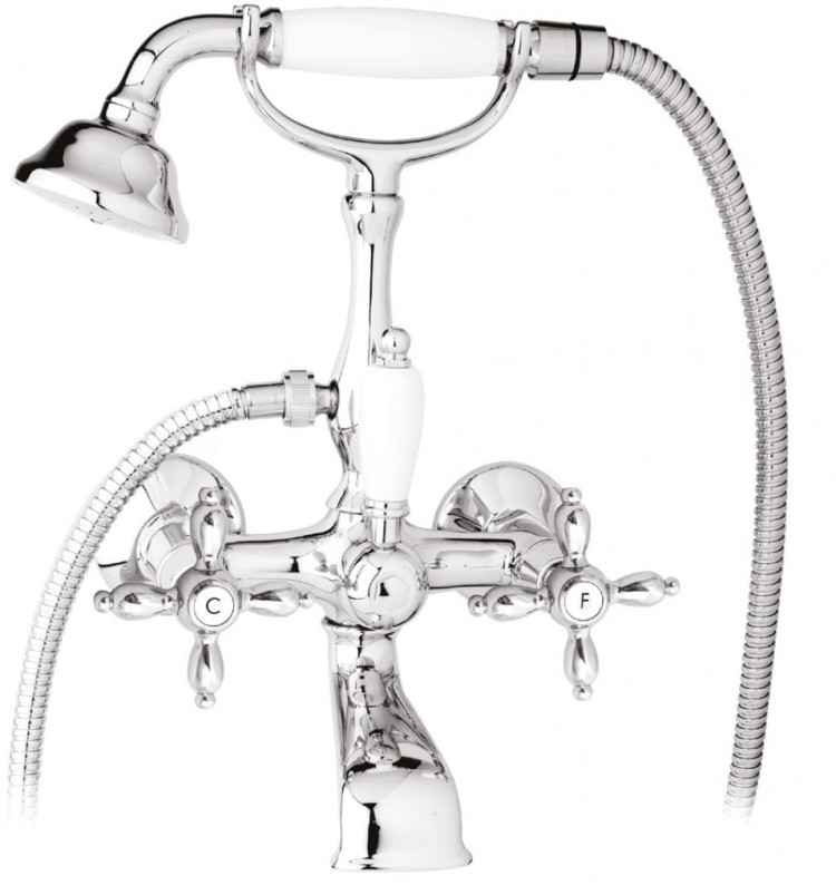 Смеситель для ванны с ручным душем Cezares NOSTALGIA-VD-01-Bi