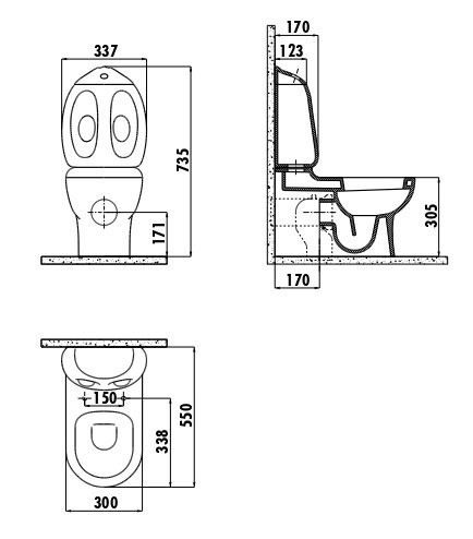 CREAVIT DUCKY Бачок детский
