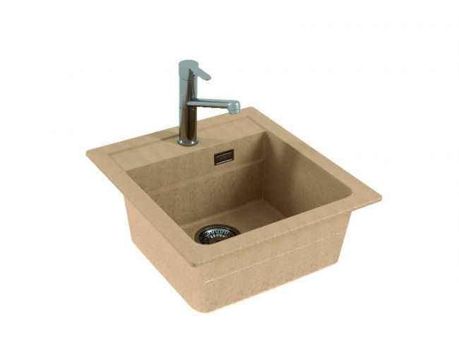 Мойка ALVEUS GRANITAL ATROX 20 BEIGE - G55 470 X 500 1X в комплекте с сифоном 1132823,