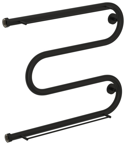 Полотенцесушитель водяной Сунержа М-образный 2 полки 500х650 Матовый чёрный