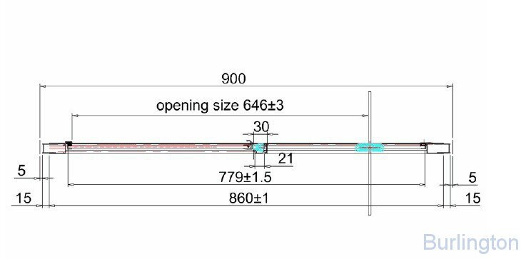 Дверь в нишу Pivot 900mm