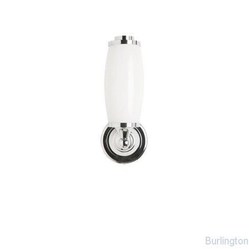 Светильник с круглым основанием и матовым цилиндрическим плафоном, ХРОМ