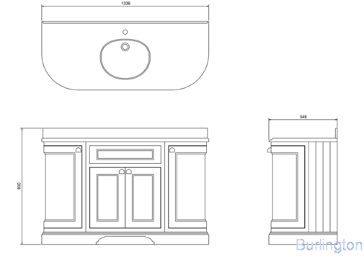 Тумба со столешницей 134 см, цвет тёмно - оливковый [FC1O + BC13]