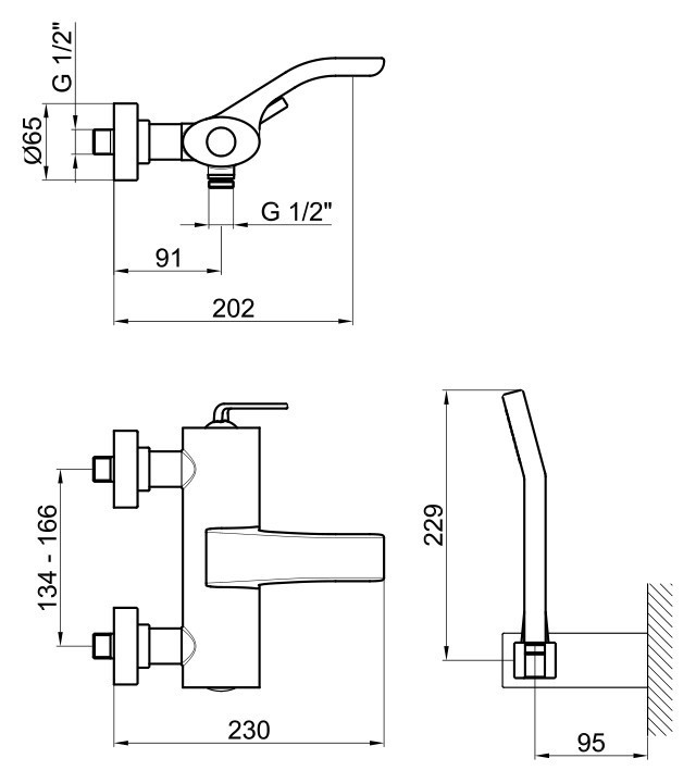 Смеситель для ванны Webert Wolo WO850101