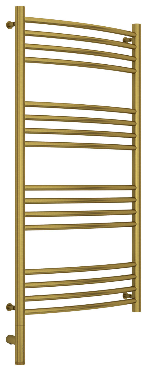 Полотенцесушитель электрический Сунержа Богема 3.0 выгнутая 1000х500 МЭМ левый Состаренная латунь