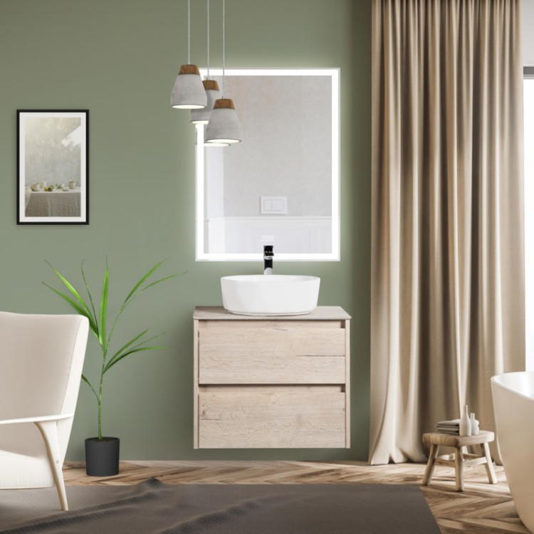 Зеркало с встроенным светильником и сенсорным выключателем 12W, 220-240V BelBagno SPC-GRT-500-800-LED-TCH