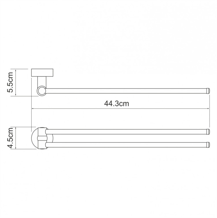WasserKRAFT Donau K-9431 Держатель полотенец двойной