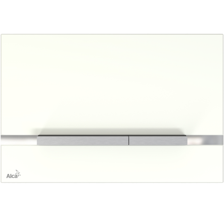 Кнопка управления для скрытых систем инсталляции, стекло-белый Alcadrain STRIPE-GL1200