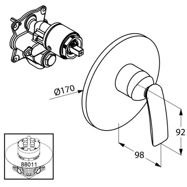 Смеситель для душа Kludi Balance 526559175