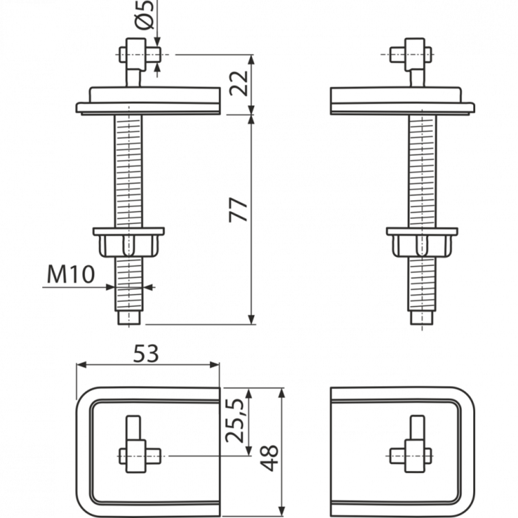 Петли для A6550, A6551 Alcadrain P170