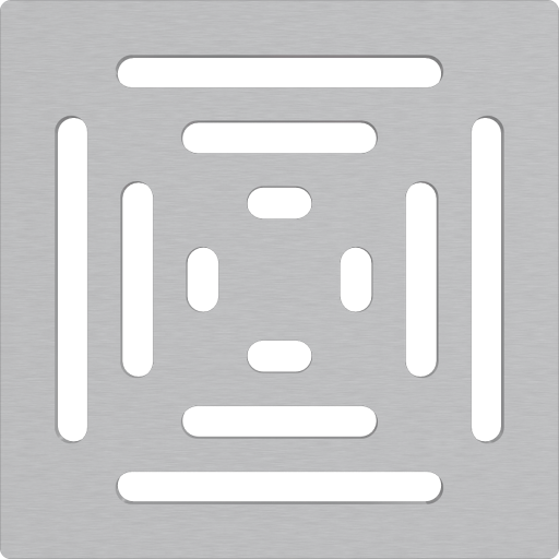 Решетка для cливных трапов из нержавеющей стали 102×102 мм, нержавеющая сталь Alcadrain MPV012