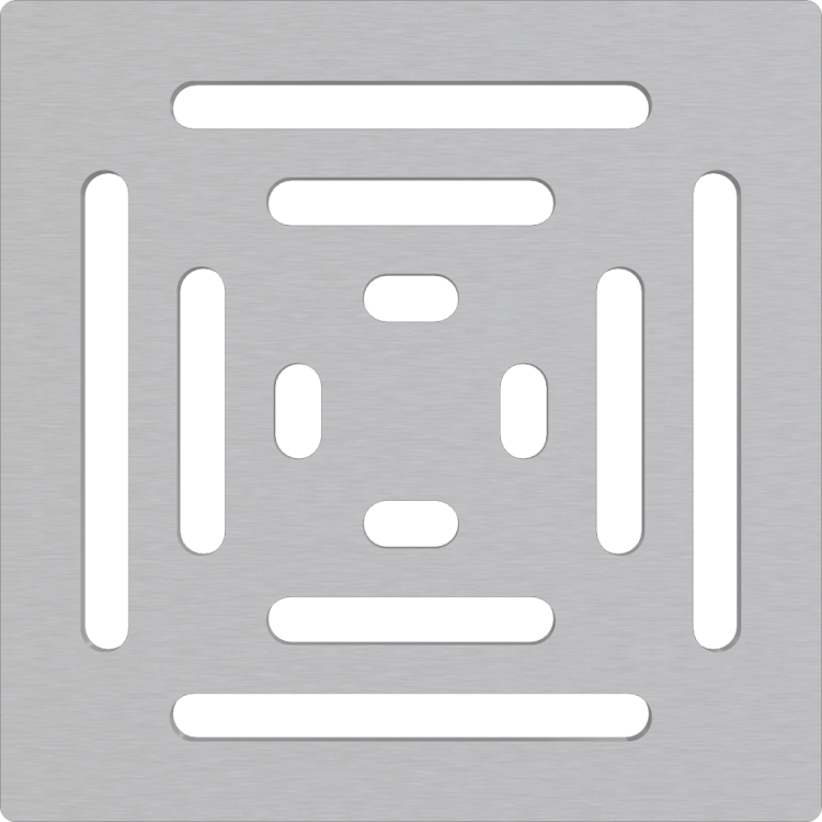 Решетка для cливных трапов из нержавеющей стали 102×102 мм, нержавеющая сталь Alcadrain MPV012