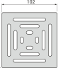 Решетка для cливных трапов из нержавеющей стали 102×102 мм, нержавеющая сталь Alcadrain MPV012