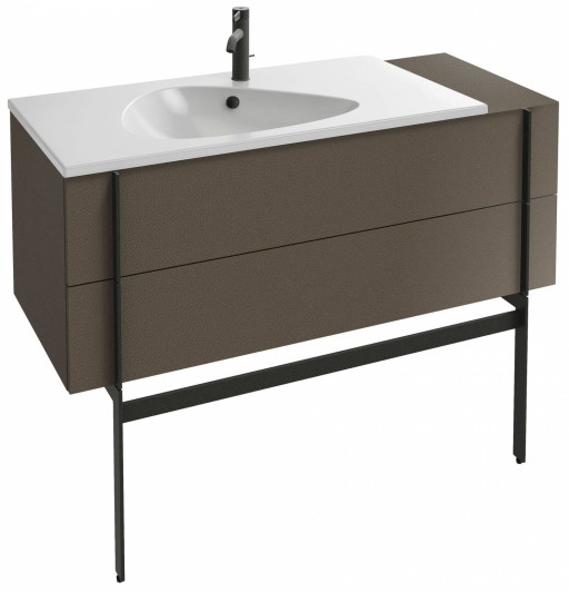 Мебель 120 см для раковины-столешницы 100 cм, коричневая кожа Jacob Delafon NOUVELLE VAGUE EB3033-NR2